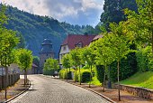 Straße mit Bäumen in Stolberg